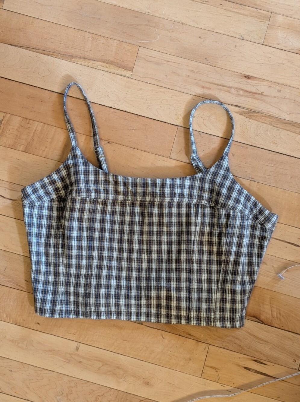 Levi's Jadine Denim Cami Tank Top - Milo Plaid - M